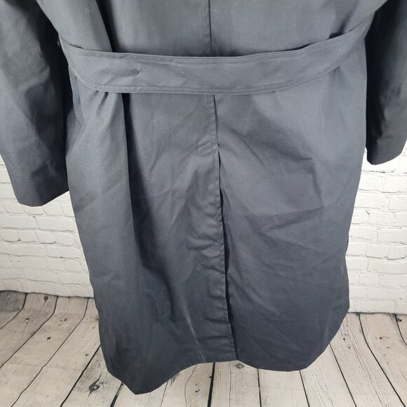 Defense Logistics Agency Garrison All Weather Navy Belted Trench Army Coat 48R - Picture 9 of 13